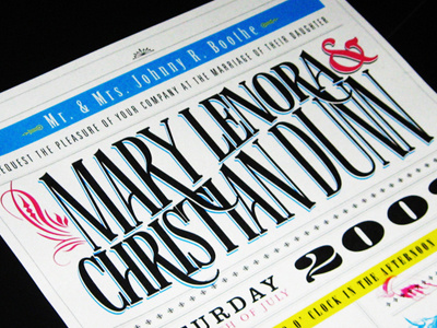 Wedding Invite design lettering type