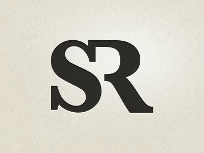 Logo Round 3 branding letter light logo noise shading typography