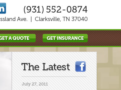 Insurance Web comp brown facebook green insurance museo slab texture website