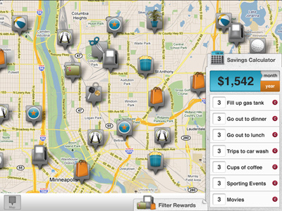 Saving Calculator calculator ipad map
