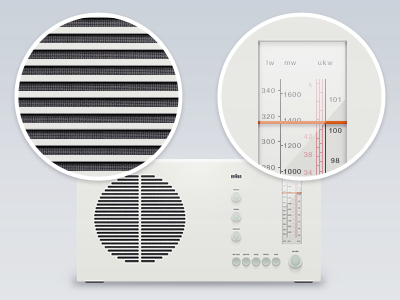 Braun RT20 by Dieter Rams, 1961 braun dieter rams illustration radio simple