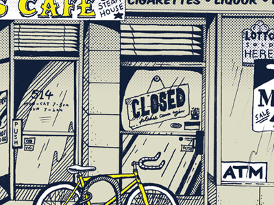 Crop of a tedious screen-print