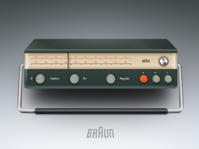 Braun radio braun dieter rams icon illustration radio