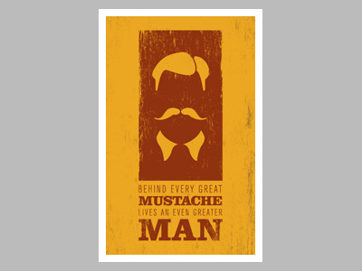 Mustache Man moustache mustache poster texture typography