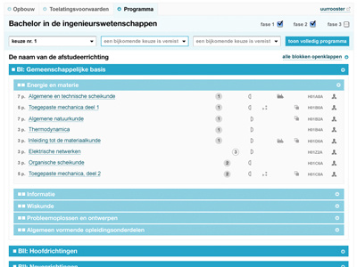 Programmagids03 architecture complex design icons information ui university web