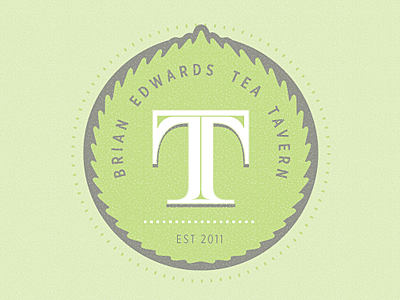 Tea Tavern Brand brand circle green monogram tavern tea vintage