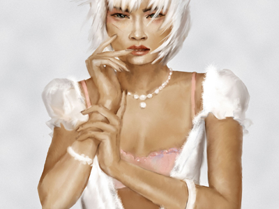 White Hair girl hair photoshop vogue white