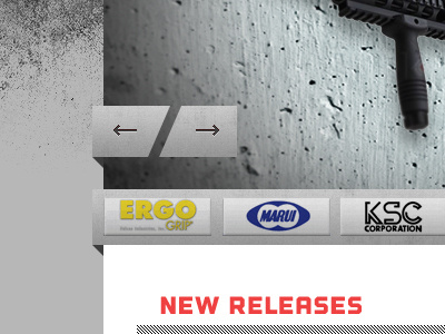 New releases arrows content slider ecommerce gray grunge hobby military red texture