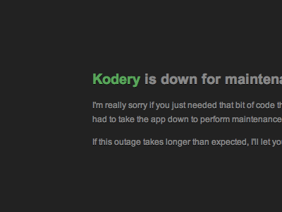 Down kodery