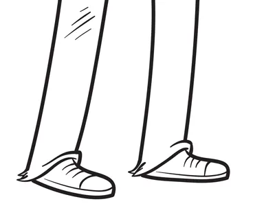 Sneakers feet jeans legs sneakers