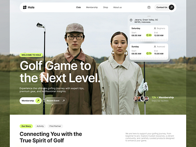 Hole - Premium Golf Course agency branding coaching community company course court elementor field framer golf landing page services sport ui webflow website wordpress