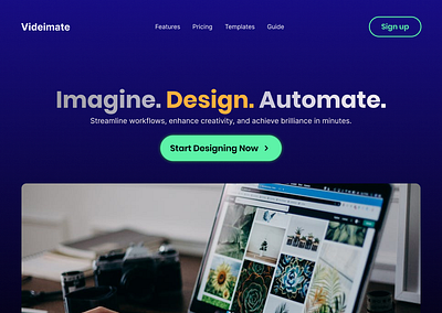 Design automation landing page design design designing figma landing page landing page design ui ux website design