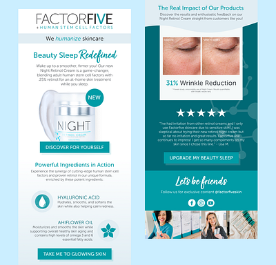 FACTORFIVE Night Cream Email email email design health wellness night cream skincare