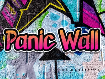 Panic Wall – Graffiti Font branding design display font font gaming graffiti movie poster rebels street thumbnails typeface urban design youtube