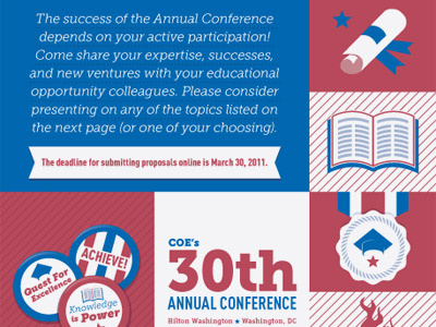 COE Annual Conference iconography icons