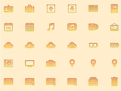 Random Glyphs 32px glyphs icons pictograms