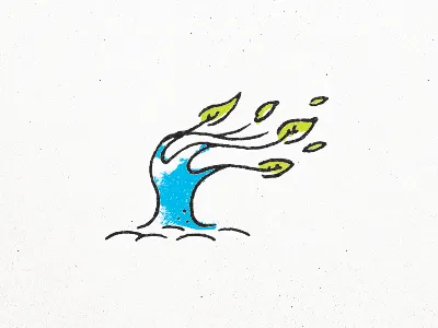 Winter Tree illustration logo tree