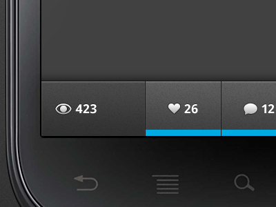 Views/Likes/Comments android