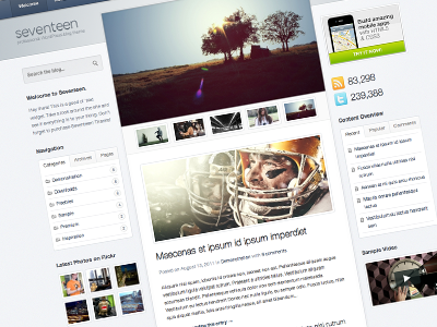 Seventeen WordPress Theme Live blog clean content magazine portfolio theme themeforest typography web widgets wordpress