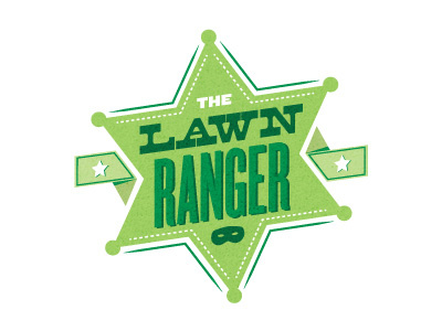 The Lawn Ranger logo type vector