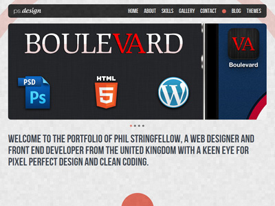 V5 Now Live! anton colours css3 design droid serif html5 launch live one page photoshop portfolio subtle pattern texture web