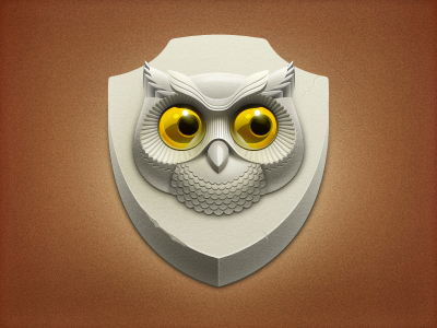 Stone Owl artua icon illustration owl stone