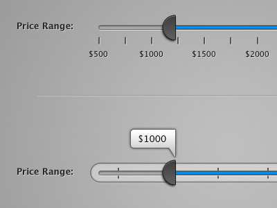 Range Sliders controls dan interface maitland range slider ui user