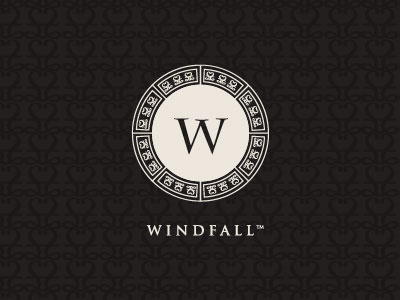 Windfall - Stamp black branding lettering logo stamp type wealth