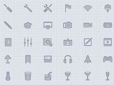 Even More Random Glyphs 32px glyphs icons pictograms