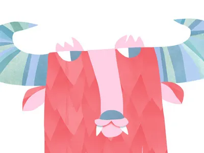 Monster horns kid art monster pink sorryyourehappy