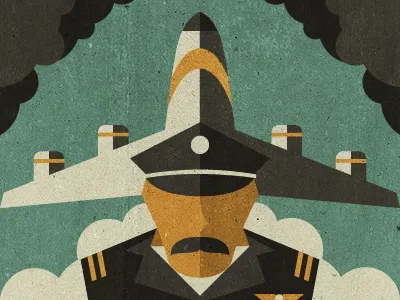 _59 clouds final flight geometric illustration mustache pilot plane storm