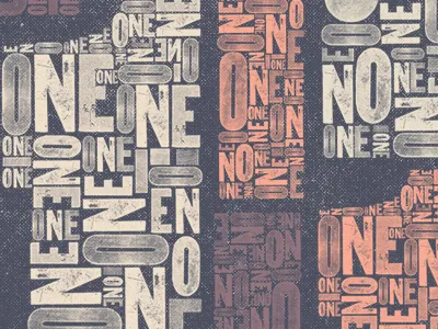 Number One letterpress one purple salmon texture