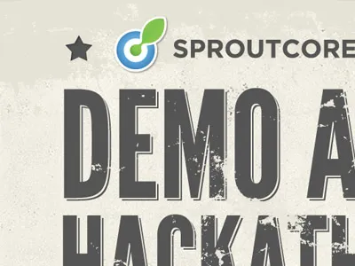 Hackathon Contest aged beige contest grey retro typography vintage