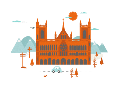 Trondheim illustration infographics print web