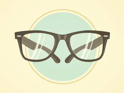 Glasses. illustration pabpst vintage