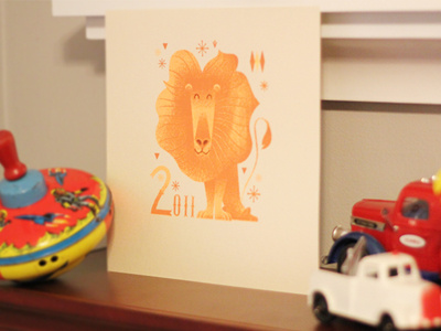 Lion Illustrated Screen Print illustration screenprint