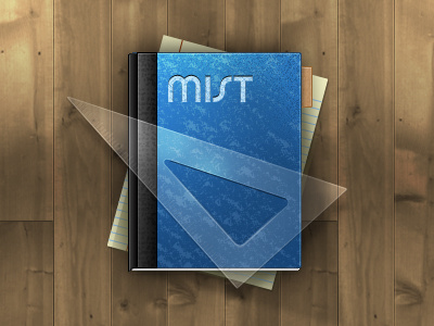 MIST book icon paper school wood