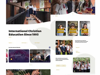 Revamp website SPH (Sekolah Pelita Harapan) design ui design visual design web design