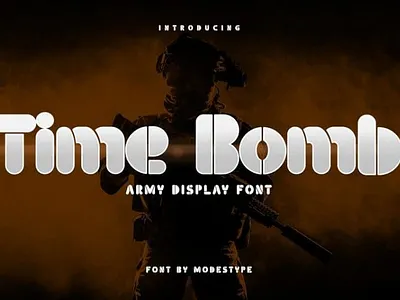 Time Bomb – Bubble Army Display Font army bold branding bubble children design display font font funny gaming illustration instagram movie playful poster typeface youtube