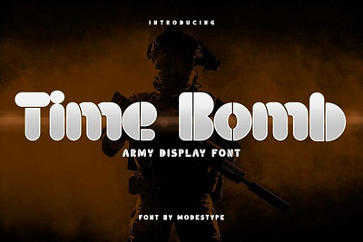 Time Bomb – Bubble Army Display Font army bold branding bubble children design display font font funny gaming illustration instagram movie playful poster typeface youtube