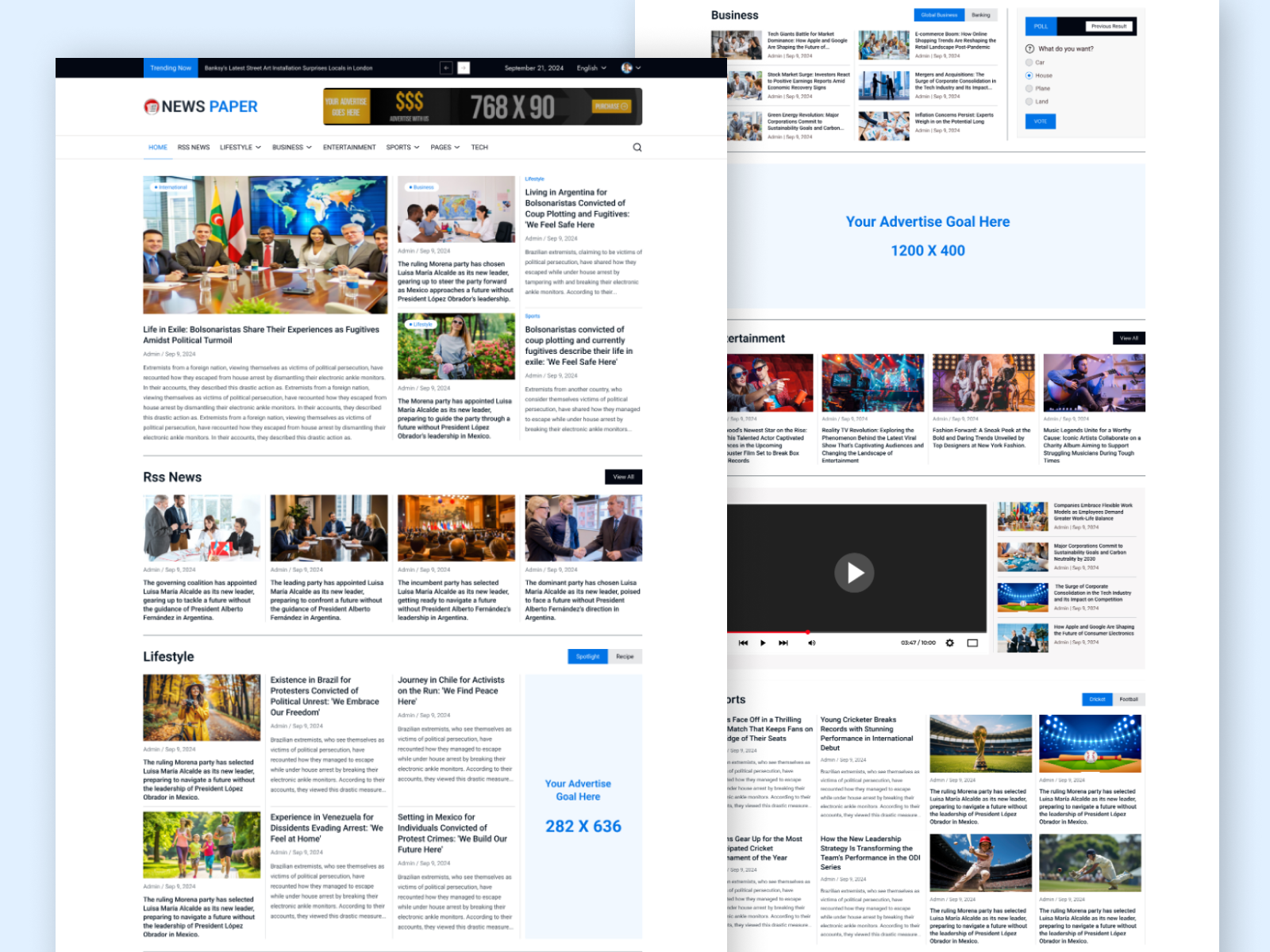 New Magazine & Blog Website UI Design by Genius Ocean on Dribbble