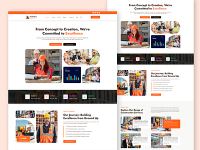 Industry and Construction Website UI Design business cms construction design graphic design industry ui ux website