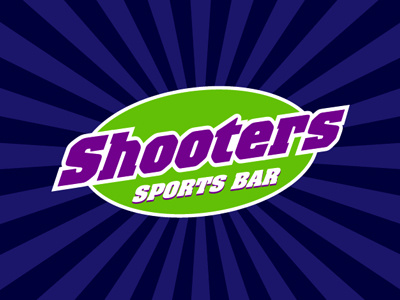 Shooters Sports Bar brand identity logo sport