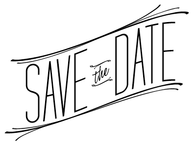 Save the date fun save the date type typography wedding