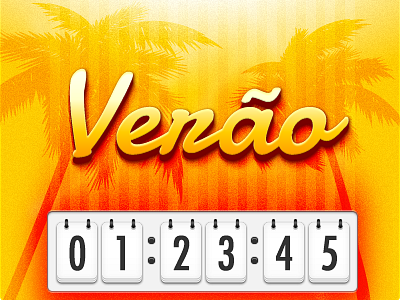 Summer counter - test counter number orange summer verao yellow