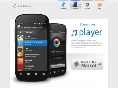 Player android blue color