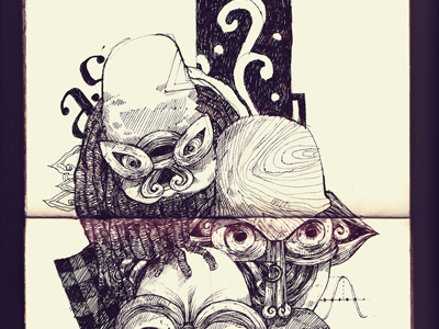 Psycho Classic Coward bountylist illustration sketchbook