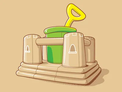 Bouncy Sand Castle bouncy glennz illustration illustrator sand castle sirt tee vector