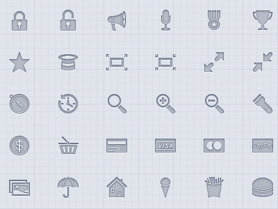 Random Glyphs Continues 32px glyphs icons pictograms