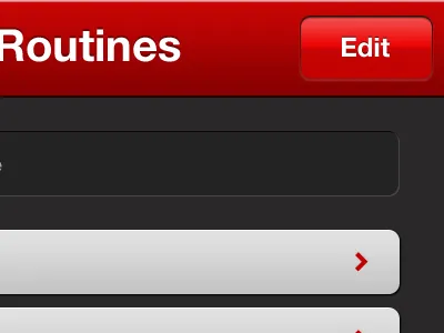 Workout Tracker WIP app edit gym ios iphone red routines tracker workout